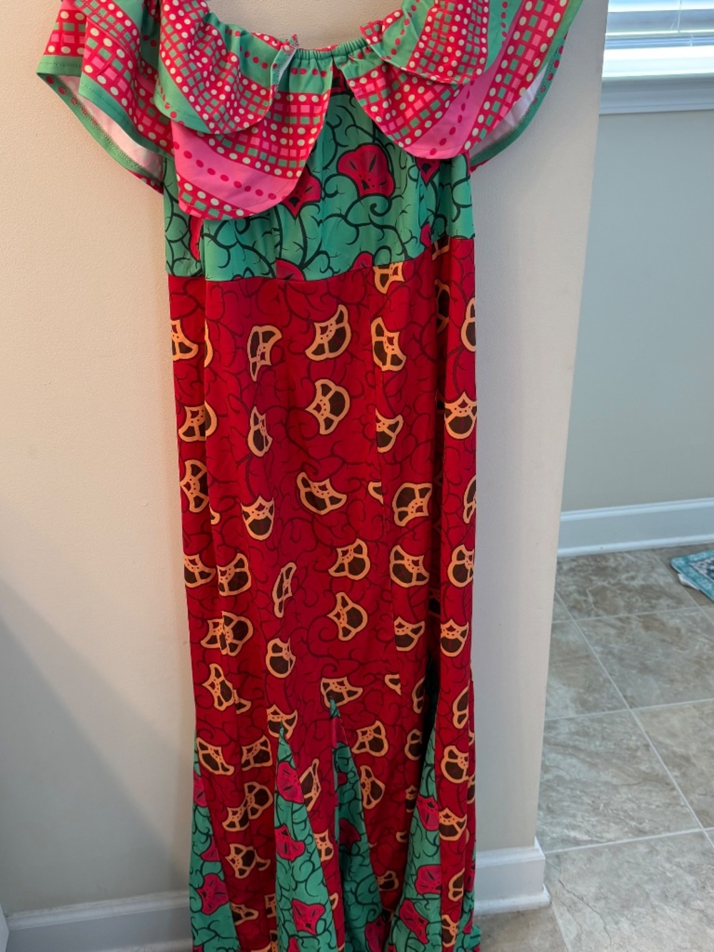 Unbranded Festive Summer Maxi Dress, XL
